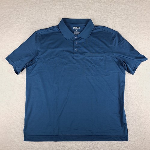 Duluth Poloshirt Herren XL Blau Solid Relaxed Fit Performance Kurzarm