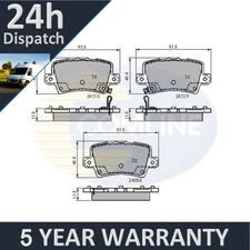 Fits Honda Civic 2001- CR-V 2012- + Other Models PV Rear Brake Pads Set