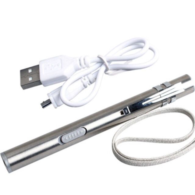 1 Piece USB Rechargeable LED Flashlight Mini Pocket Tactical Light Portable