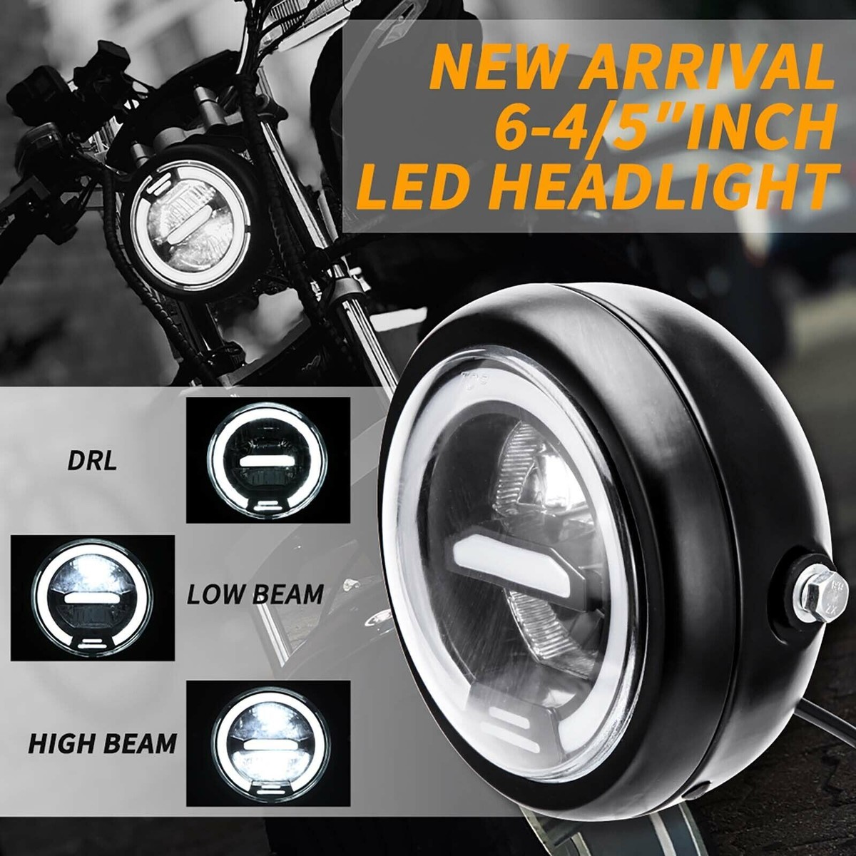 1PC White P36D LED British Pre Focus Motorbike Headlight Bulb Hi/Lo Beam DC6-24V - Foto 12