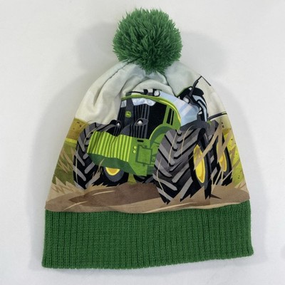 John Deere Green Tractor  Sherpa Lined Beanie Stocking Cap Hat