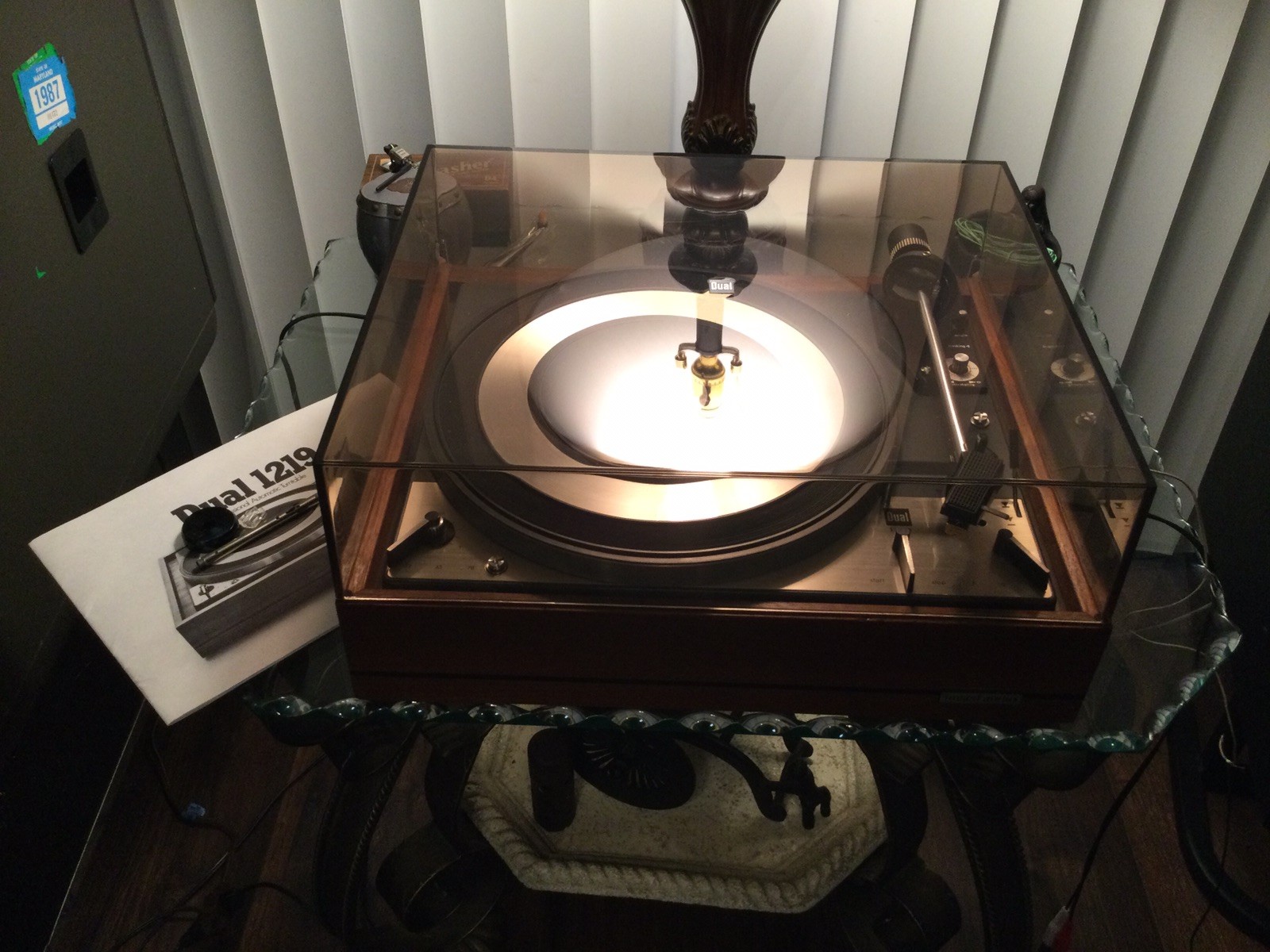 Dual 1219 Turntable, Shure M91ED Cart, Serviced, Original Ma