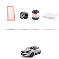 Hoffcar Wartungsset - 4 Filter FüR Renault Clio IV 1.5 DCI 66Kw Ab 2012