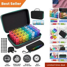 Luxury Monthly Pill Organizer 31 Day with 32 Compartment Case  Travel Bag
