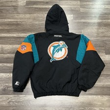 Vintage 90s Starter Miami Dolphins 1/4 Zip Puffer Jacket Men  s Small