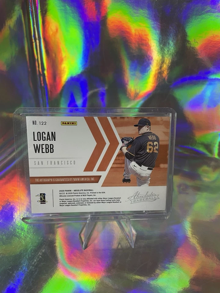 2020 Panini Absolute - Rookie Baseball Material Signatures Logan Webb Auto /149 - Image 2 of 2
