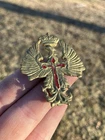 Antique Spanish Franco Cap Helmet Insignia Civil War Military Tanker Post WW2