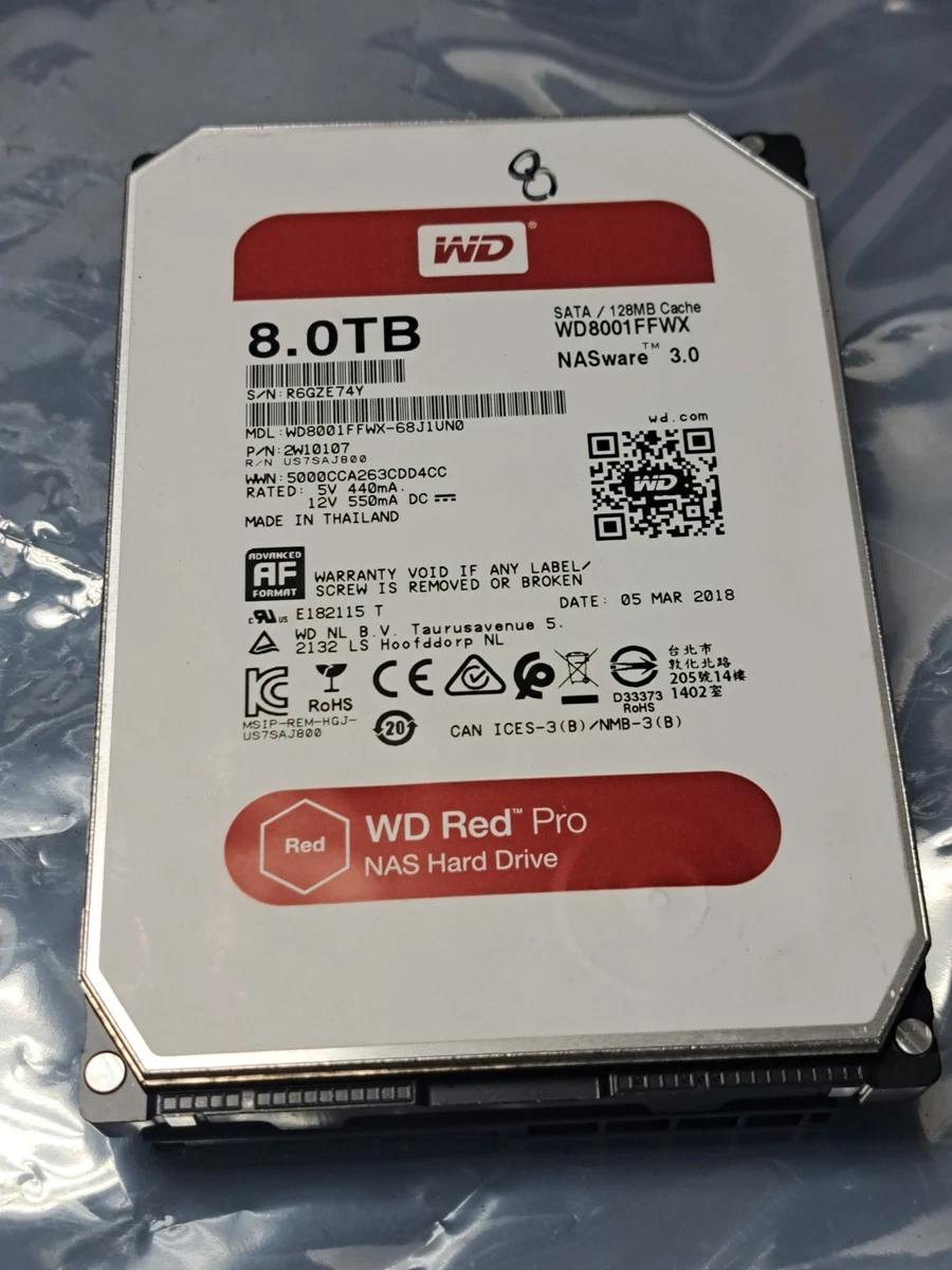 25+ Western Digital Internal Hard Disk Drives 8 TB Storage