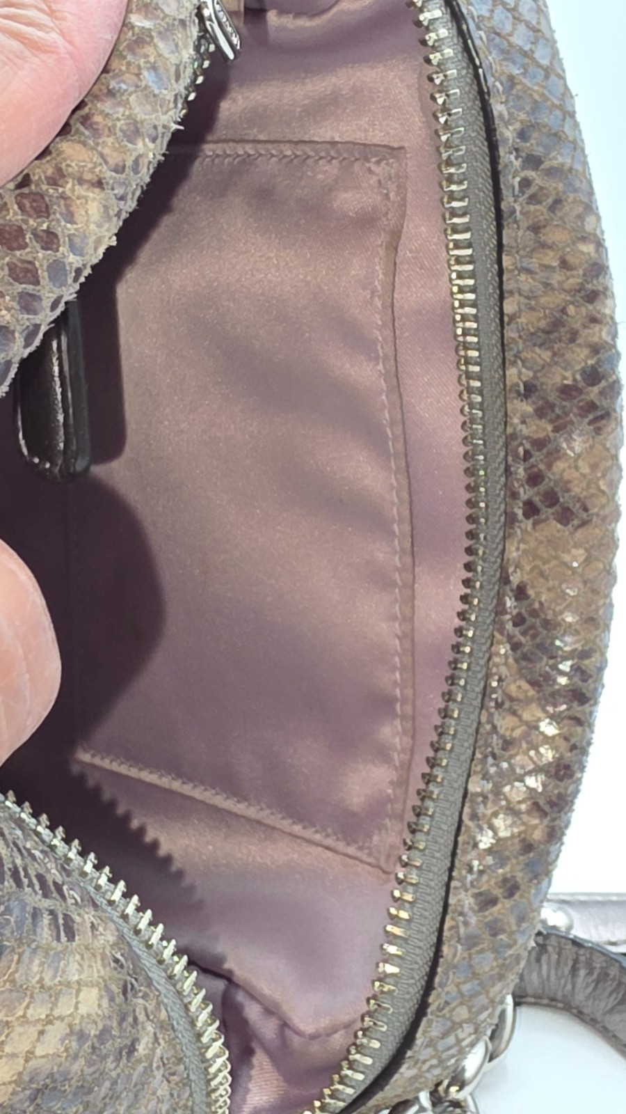 Coach Campbell SilverGray Python Exotic Snakeskin… - image 14