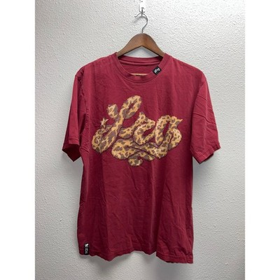 Y2K LRG Red Shirt Lifted Research Group Red Leopard Tiger Tee 2000s Large L