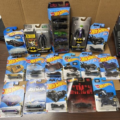 18 Batman Hot Wheels, Joker Figure, & 1st Edition Cat women Figure 