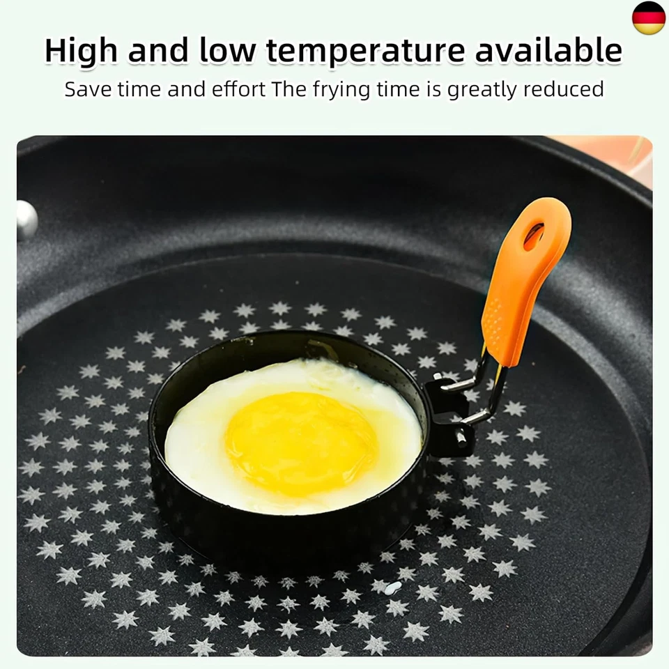 2 Stück Spiegeleiform,Spiegeleierformen für Die Pfanne,Edelstahl E - Bild 3 von 4