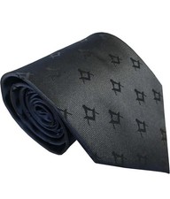 Mens Freemasons Masonic Black Woven Neck Tie