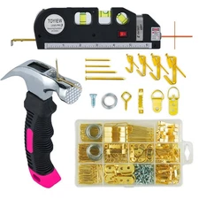 Picture Hanging Kit Tool, 352pcs Hanging Hardware with Heavy Duty Frame Hooks...