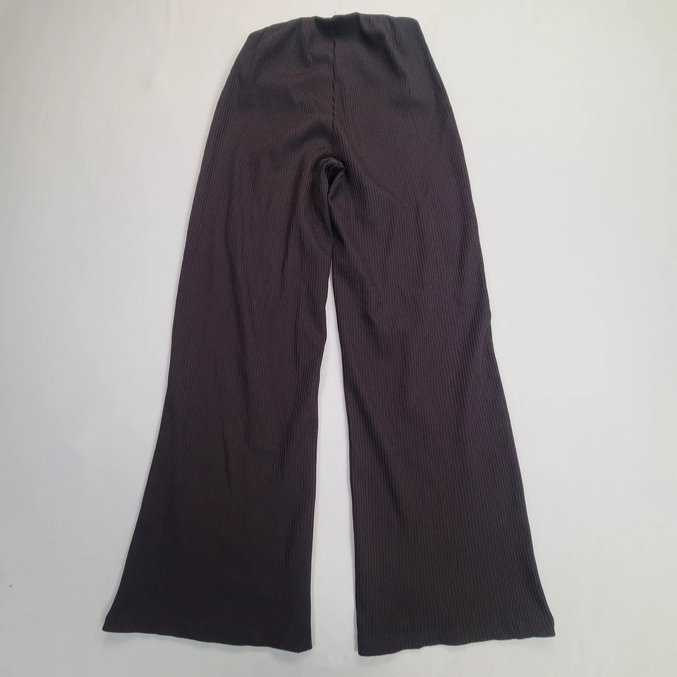 Pantalones H&M Niñas 14 Negros Informales H&M Pantalones Niñas 14 Negros Acanalados Fl Elegante Juventud Foto 2 de 4