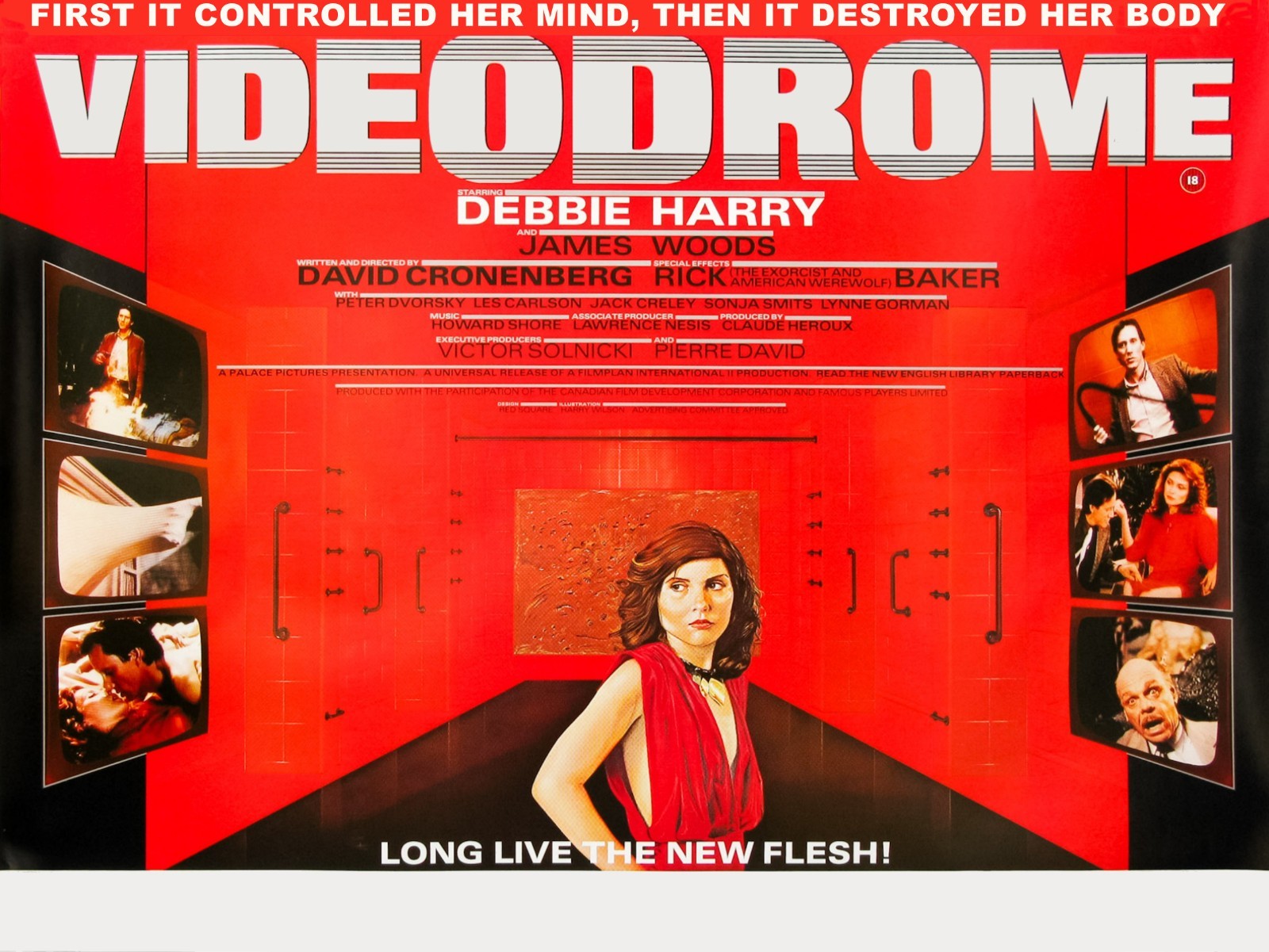 VIDEODROME 1983 UK quad poster print 30x40