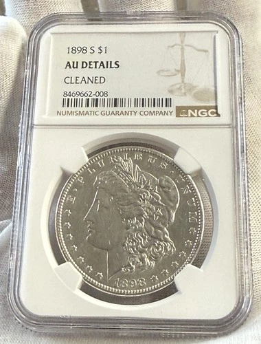 1898-S San Francisco Morgan Silver Dollar NGC AU Details Cleaned