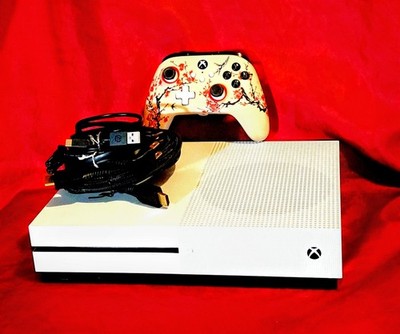 Microsoft Xbox One S 1TB Wht Console - Deep Cleaned No Dust  w/ Control & Cables