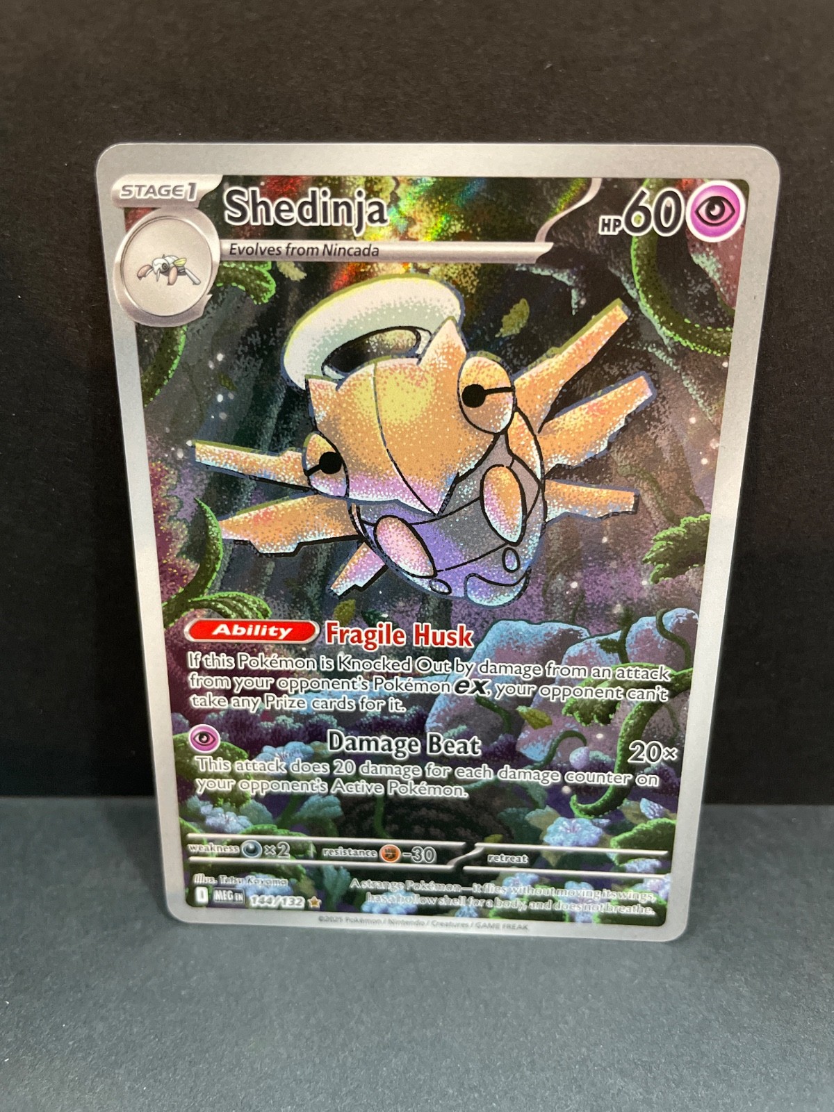 2025 Pokemon Mega Evolution Shedinja Illustration Rare #144/132