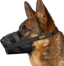 Dog Muzzle for Large Medium Small Dogs, Adjustable Fit, Soft  Sturdy Fabric, Pr