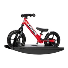 Strider 12” Sport Red Balance Bike + Rocking Base Kids 6mo-4yr