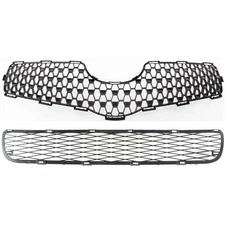 Front Bumper Grille and Radiator Grille Kit For 2007-2008 Toyota Yaris Hatchback