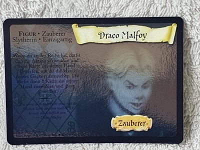 Harry Potter TCG Draco Malfoy 2/116 WOTC  2001 RARE ghost Holo (3)