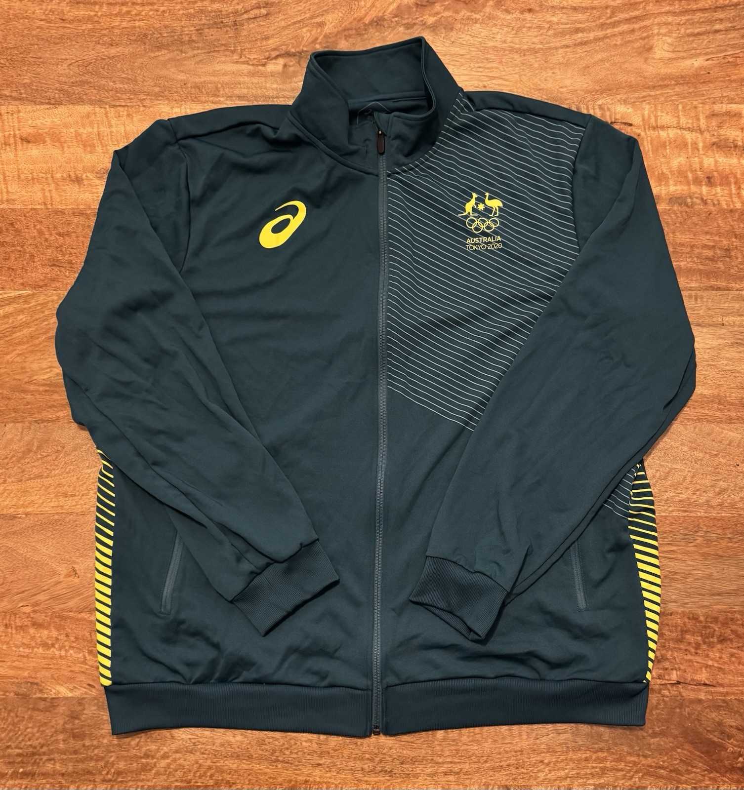 Team Australia Athlete Issued Tokyo 20 Olympics Tracksuit Jacket ASICS Mens 2XL