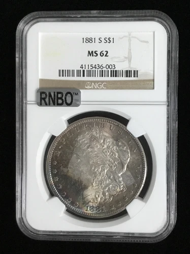 1881 S NGC MS62 - Silver Morgan Dollar $1 US Coin RNBO