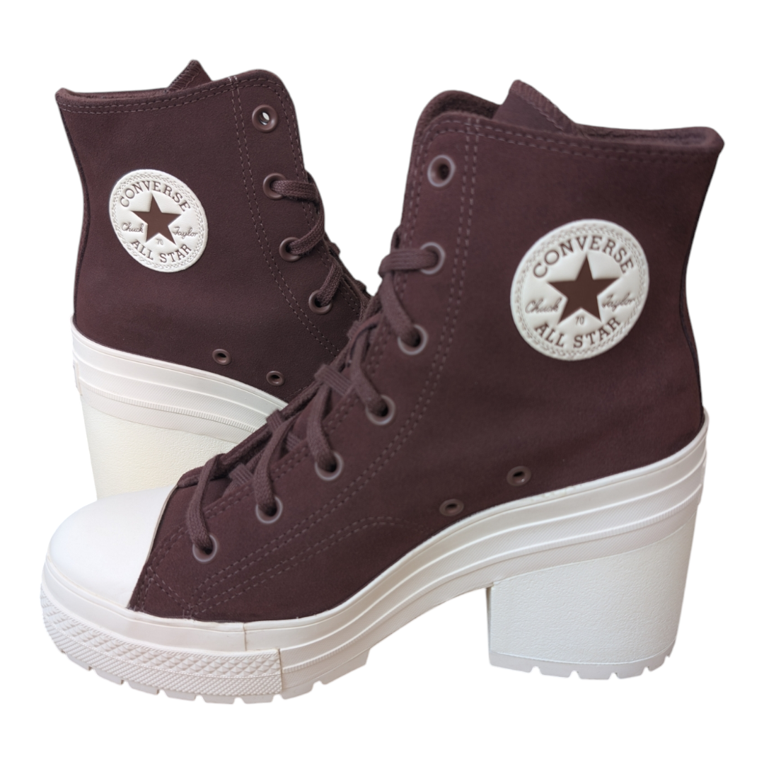 Converse Chuck 70 De Luxe Suede Platform Sneakers Earth Brown Women Size 9.5-image