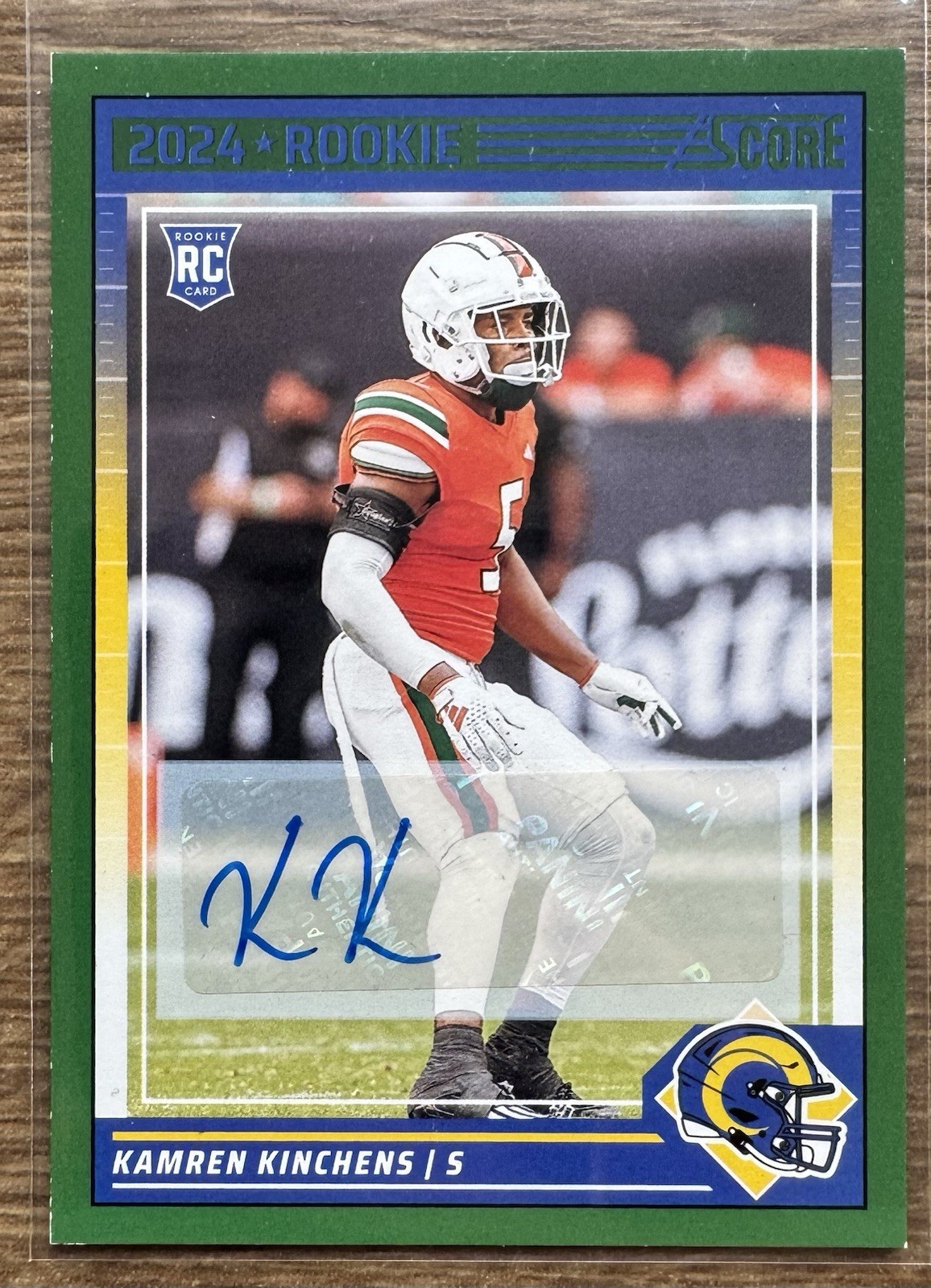 Kamren Kinchens Panini Score #348 Autograph Green