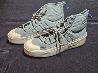 Adidas Nizza Bonega X W High Top  Womens Green Sneakers Casual Shoes 8 HQ6042