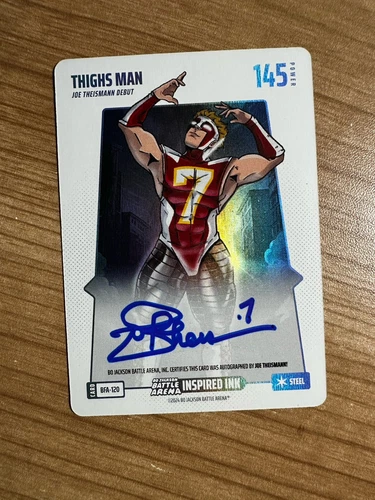 Thighs Man 2024 Bo Jackson Battle Arena Auto Joe Theismann Debut Auto Redskins