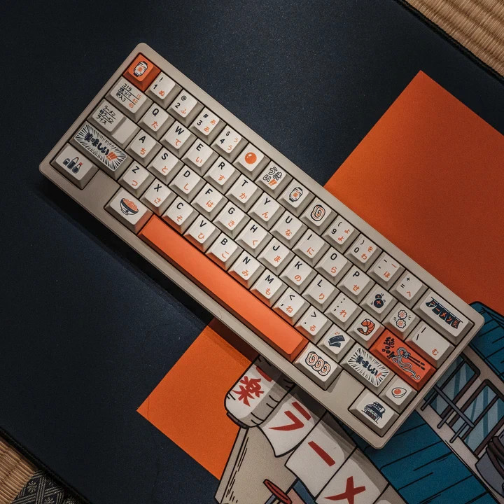 FBB Ichiraku Ramen keycaps - japanese, hiragana, orange, Naruto