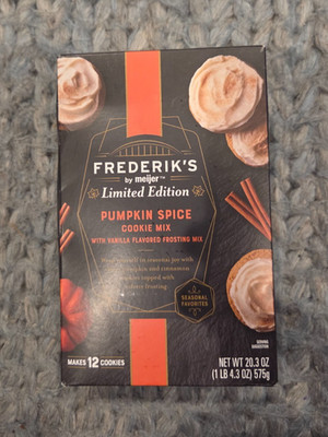 Frederik's by Meijer pumpkin spice cookie mix & frosting bb 12-6-26