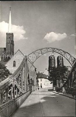 WROCLAW Breslau PL Ostrow Tumski Bruecke