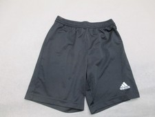 Adidas Size M 11-12y Boys Blk Drawstring Elastic Waist Athletic Sport Shorts 695
