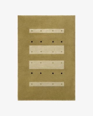 Nordic Knots x Studio Mellone Dots Rug Olive Green Wool Hand-Tufted Rug