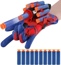 Spider Web Shooters with Gloves, Wrist Launcher Toy Set, Superhero Role Play Toy