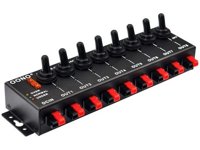 8 Channel Connector Power Splitter Distributor Source Strip, with 8 Independe...