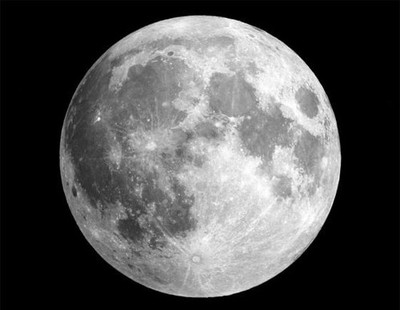 Full Moon Outer Space Solar System - 8'' x 10'' Photo Print