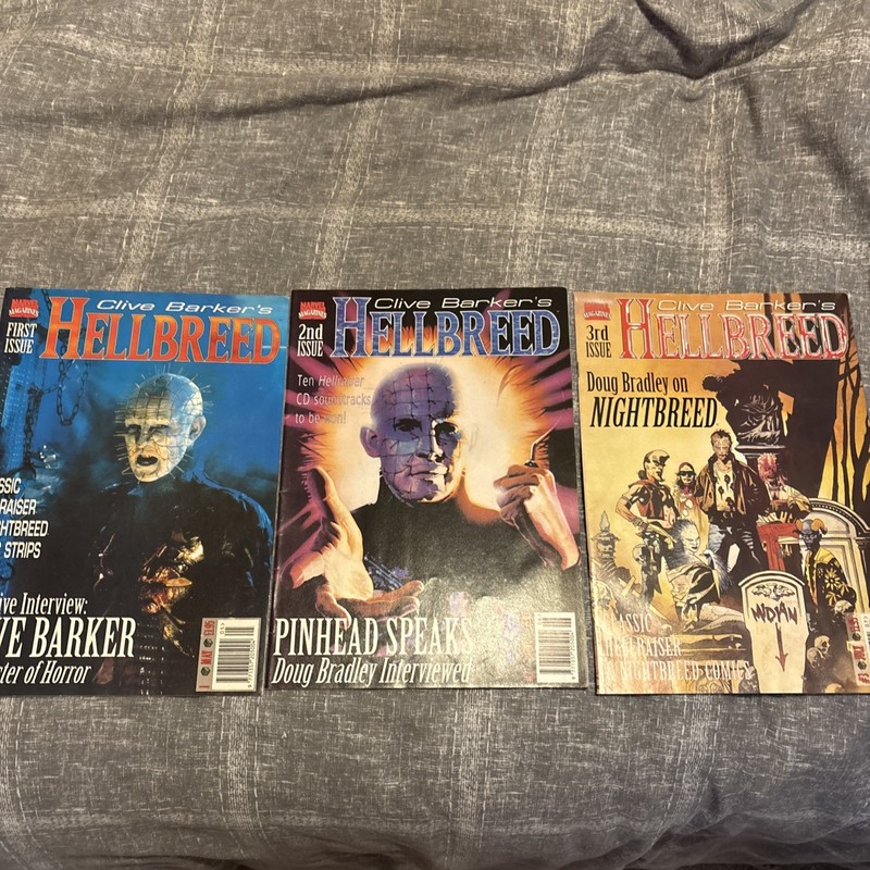 Clive Barker's Hellbreed Marvel Magazines Job Lot Issues 1, 2, 3 1995