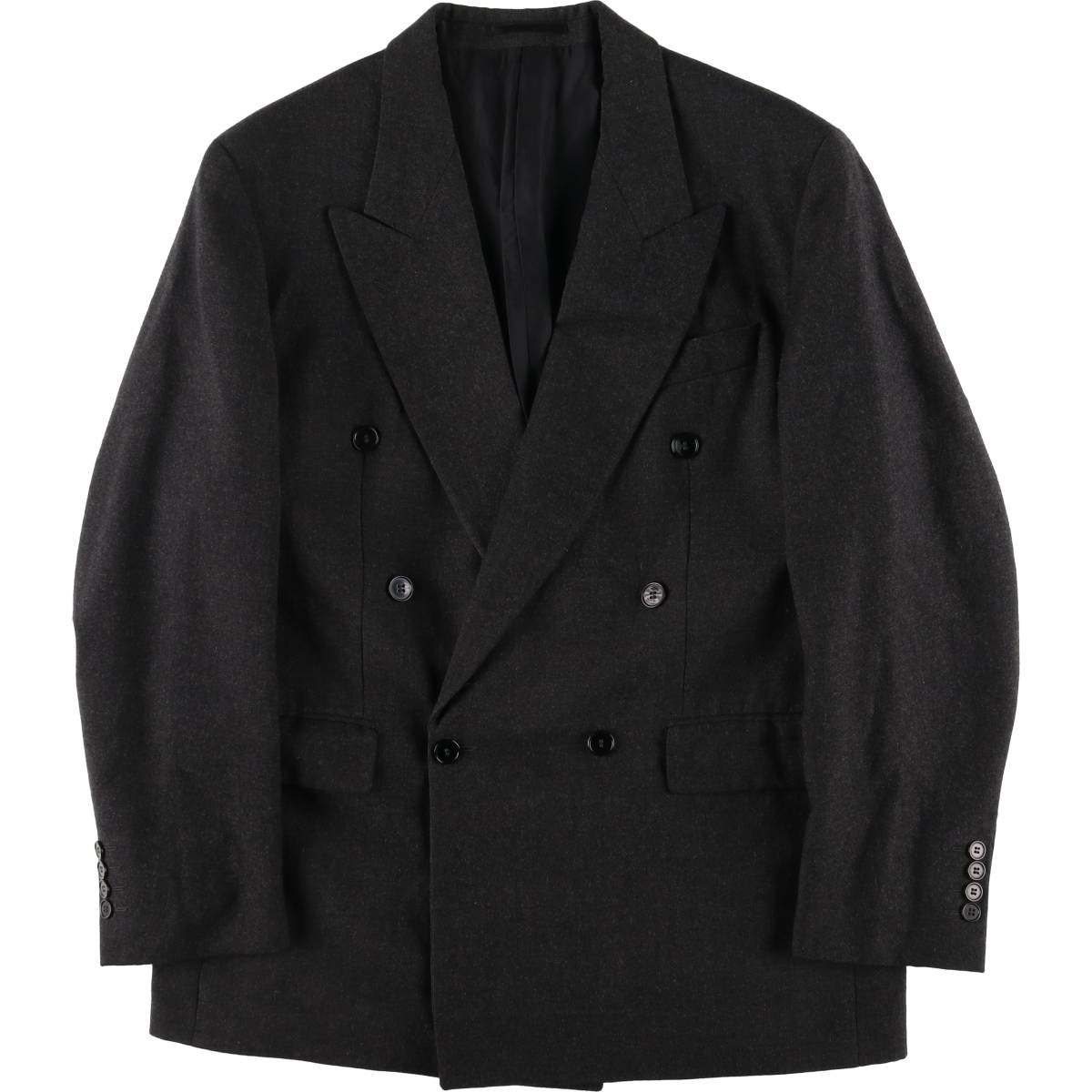 Vintage Yves Saint Laurent POUR HOMME risvolto a punta doppiopetto coda di lana...