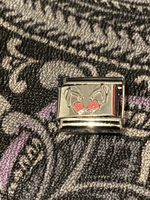 Neu Silber Rosa/Rot Flip Flop Italienischer Charm Passt 9mm Klassischem Armband
