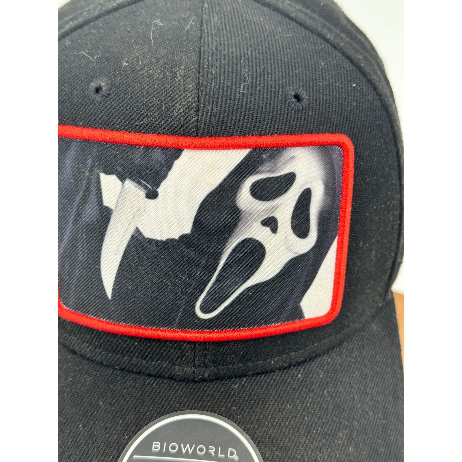 Bioworld Scream Ghost Face Patch Hat Cap Black Sn… - image 2