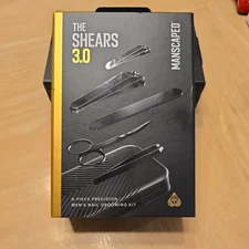 MANSCAPE Shears 3.0, 5-Piece Precision Men’s Nail Grooming Travel Kit