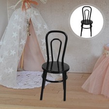 Mini Mueble Adorno Miniatura Silla Decoración Hogar Aleación Casa de Muñecas Taburete Modelo