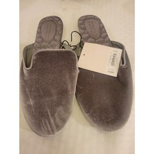 LC LAUREN CONRAD Slip On Slide SLIPPERS Women  s Velvet Gray Size M 7/8 Color New