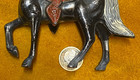 Antique Minature Diecast Cast Black Horse W/ Parade Saddle LOOK 4 1/4" by 3 1/2" — photo 5