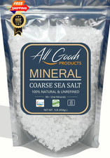 All Goods Mineral Sea Salt - 16 oz Coarse Grain, 100 16 Ounce Pack of 1 